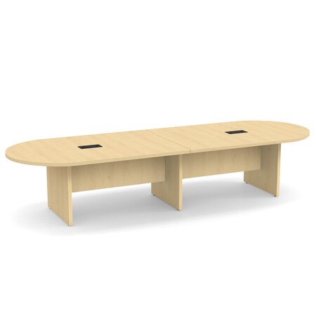 Officesource OS Conference Tables Racetrack Conference Table with Slab Base PL138MA